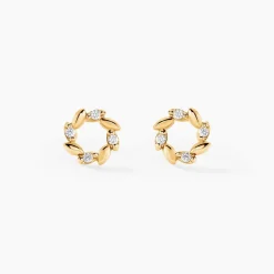 Histoire d'Or Boucles D'oreilles Puces Reed Or Jaune Oxyde De Zirconium* Boucles D'Oreilles|Clous D'Oreilles