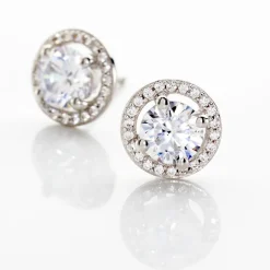 Histoire d'Or Boucles D'oreilles Puces Stelila Or Blanc Oxyde De Zirconium* Boucles D'Oreilles|Clous D'Oreilles