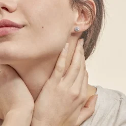 Histoire d'Or Boucles D'oreilles Puces Stelila Or Blanc Oxyde De Zirconium* Boucles D'Oreilles|Clous D'Oreilles