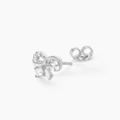 Outlet Histoire d'Or Boucles D'oreilles Puces Suna Argent Blanc Oxyde De Zirconium
