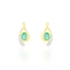 Histoire d'Or Boucles D'oreilles Puces Sagesse Or Jaune Emeraude Et Diamant* Boucles D'Oreilles|Clous D'Oreilles