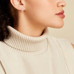 Discount Histoire d'Or Boucles D'oreilles Puces Snake Or Jaune Diamant