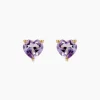 Online Histoire d'Or Boucles D'oreilles Puces Salona Or Jaune Amethyste Violet