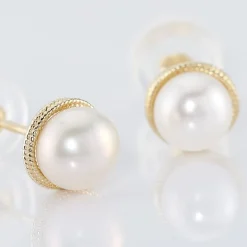 Histoire d'Or Boucles D'oreilles Puces Siera Or Jaune Perle De Culture* Boucles D'Oreilles|Clous D'Oreilles