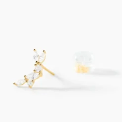 Sale Histoire d'Or Boucles D'Oreilles Puces Sparkle Or Jaune Oxyde De Zirconium