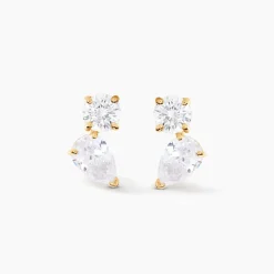 Histoire d'Or Boucles D'oreilles Puces Shiny Garden Or Jaune Oxyde De Zirconium* Boucles D'Oreilles|Clous D'Oreilles