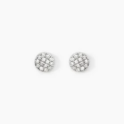 New Histoire d'Or Boucles D'oreilles Puces Teani or blanc diamant