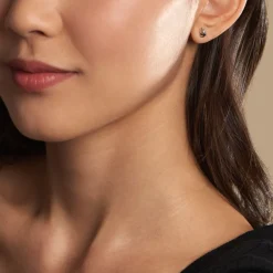 Discount Histoire d'Or Boucles D'oreilles Puces Tameka Or Bicolore Saphir Diamant