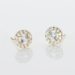 Online Histoire d'Or Boucles D'oreilles Puces Tahera Or Jaune Oxyde De Zirconium