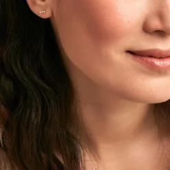 Discount Histoire d'Or Boucles D'oreilles Puces Tria Or Jaune Oxyde De Zirconium