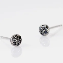 New Histoire d'Or Boucles D'oreilles Puces Teani Or Blanc Diamant or blanc diamant noir