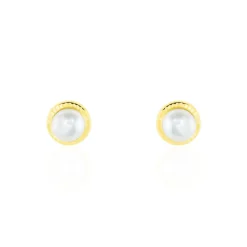 Histoire d'Or Boucles D'oreilles Puces Valliamee Diamante Or Jaune Perle De Culture* Boucles D'Oreilles|Clous D'Oreilles