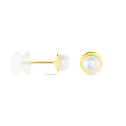 Histoire d'Or Boucles D'oreilles Puces Valliamee Diamante Or Jaune Perle De Culture* Boucles D'Oreilles|Clous D'Oreilles