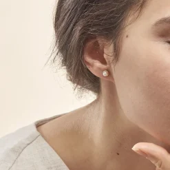 Histoire d'Or Boucles D'oreilles Puces Valliamee Diamante Or Jaune Perle De Culture* Boucles D'Oreilles|Clous D'Oreilles