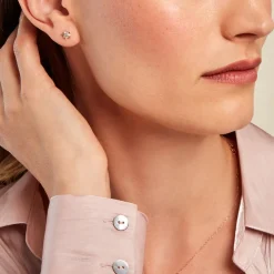 Best Histoire d'Or Boucles D'oreilles Puces Vangelis Or Jaune Diamant