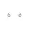 Best Histoire d'Or Boucles D'oreilles Puces Vrille Accompagnee Or Blanc Diamant