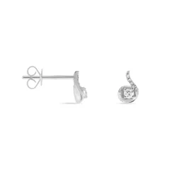 Best Histoire d'Or Boucles D'oreilles Puces Vrille Accompagnee Or Blanc Diamant