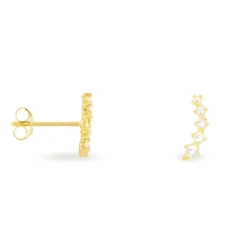 Online Histoire d'Or Boucles D'oreilles Puces Youssa Barrettes Or Jaune Oxyde De Zirconium