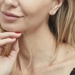 Clearance Histoire d'Or Boucles D'oreilles Puces Yléna Plaqué Or Jaune Oxyde De Zirconium