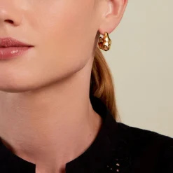 Histoire d'Or Boucles D'oreilles Siofra Acier Jaune