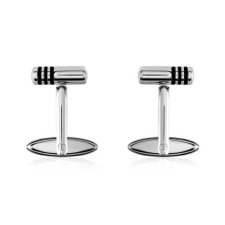 Online Histoire d'Or Boutons De Manchette Gaudens Acier Bicolore