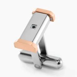 Online Histoire d'Or Boutons De Manchettes Dax Acier Bicolore Oxyde De Zirconium