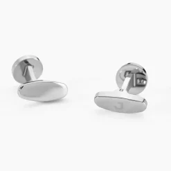 Discount JOURDAN Boutons De Manchettes Athos Acier Argenté Onyx