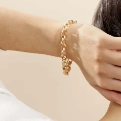 Clearance Histoire d'Or Bracelet Aaron Maille Fantaisie Or Jaune