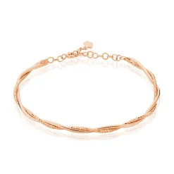 Best Histoire d'Or Bracelet Abie Torsade argent rose