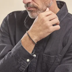 Hot Histoire d'Or Bracelet Acier Blanc Christiano Onyx