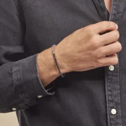 Hot Histoire d'Or Bracelet Acier Blanc Christiano Onyx