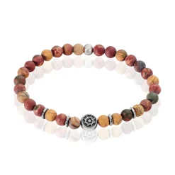 Histoire d'Or Bracelet Acier Huguesi Boules Oeil De Tigre* Bracelets|Bracelets Fantaisie