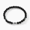 Histoire d'Or Bracelet Acier Hugueso Agates Noires