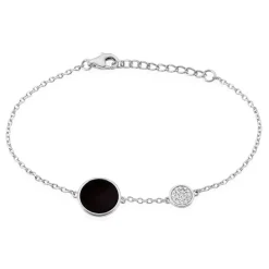 Hot Histoire d'Or Bracelet Adonya Argent Blanc Céramique Et Oxyde De Zirconium