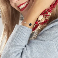 Hot Histoire d'Or Bracelet Adonya Argent Blanc Céramique Et Oxyde De Zirconium