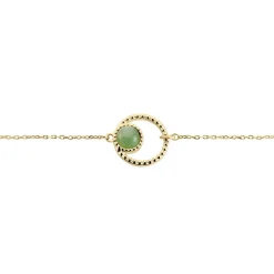 Clearance Histoire d'Or Bracelet Amalthea Plaqué Or Doré Aventurine Vert