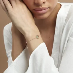 Clearance Histoire d'Or Bracelet Amalthea Plaqué Or Doré Aventurine Vert