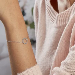 Discount Histoire d'Or Bracelet Ambroisie Argent Blanc Oxyde De Zirconium argent blanc oxyde bleu