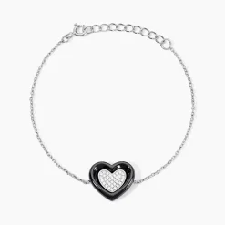 Hot Histoire d'Or Bracelet Ana-paula Argent Blanc Céramique Et Oxyde De Zirconium