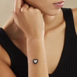 Hot Histoire d'Or Bracelet Ana-paula Argent Blanc Céramique Et Oxyde De Zirconium
