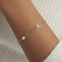 Histoire d'Or Bracelet Anilie Argent Blanc Perle D'imitation Et Oxyde De Zirconium* Bracelets|Bracelets Fantaisie