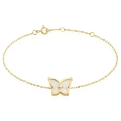 Online Histoire d'Or Bracelet Areli Plaque Or Doré Nacre Oxyde De Zirconium