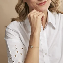 Online Histoire d'Or Bracelet Areli Plaque Or Doré Nacre Oxyde De Zirconium