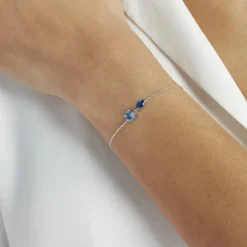 Histoire d'Or Bracelet Argent Blanc Brenna Oxydes De Zirconium argent blanc oxyde bleu swiss