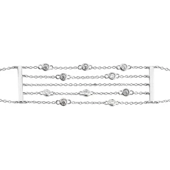 New Histoire d'Or Bracelet Argent Blanc Edvard Oxydes De Zirconium