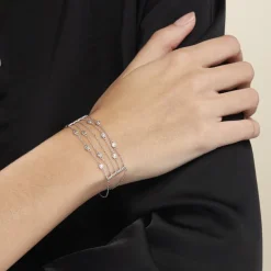 New Histoire d'Or Bracelet Argent Blanc Edvard Oxydes De Zirconium