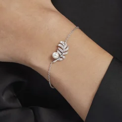 Best Histoire d'Or Bracelet Argent Blanc Edytha Perle De Culture Oxydes De Zirconium