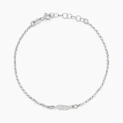 Outlet Histoire d'Or Bracelet Argent Blanc Maic