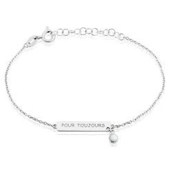 Hot Histoire d'Or Bracelet Argent Blanc Sameera Agate