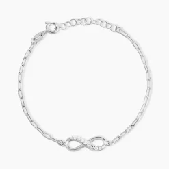 Hot Histoire d'Or Bracelet Bastin Argent Blanc Oxyde De Zirconium